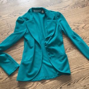 Teal cotton blazer